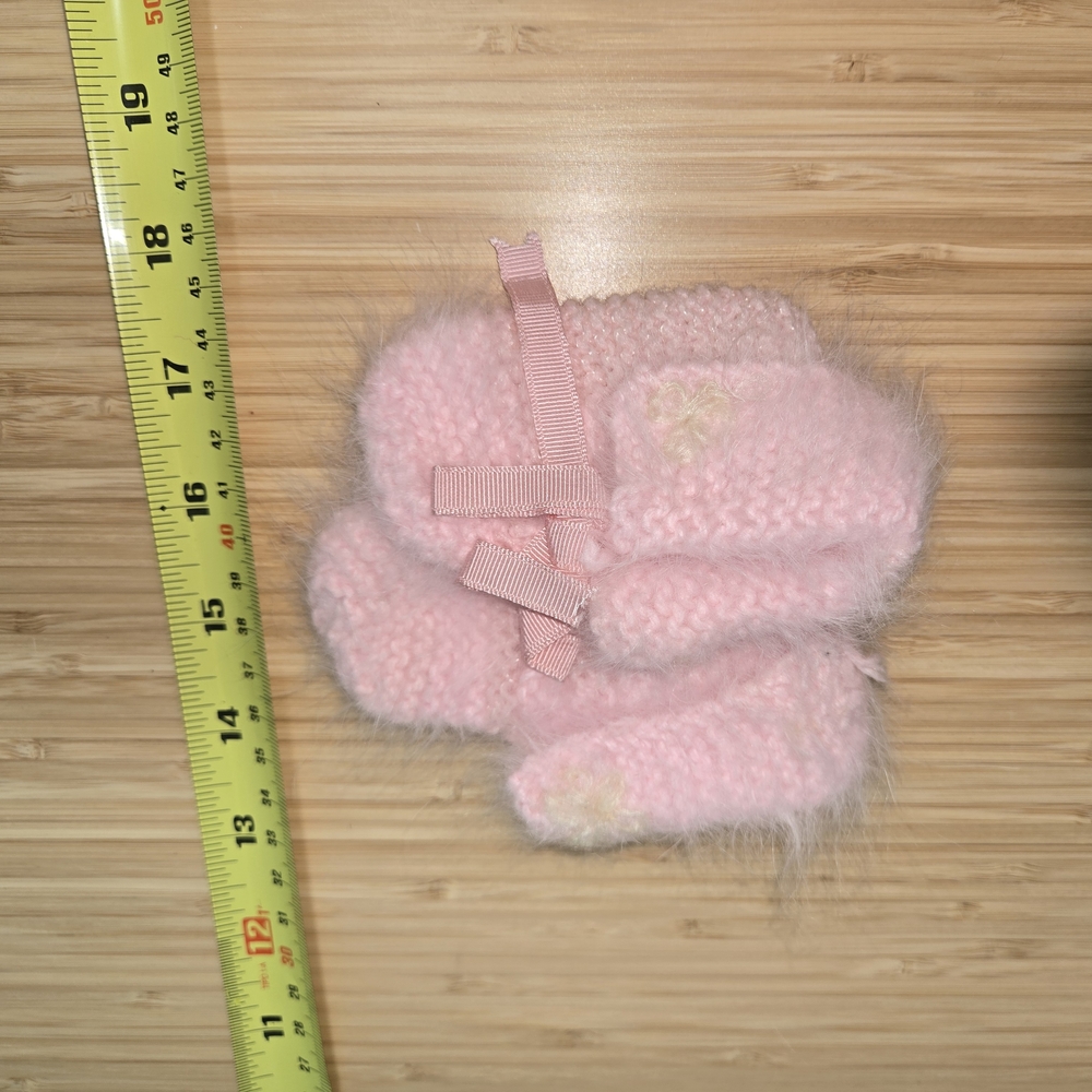Adorable Pink Baby Booties - Picture 2 of 2